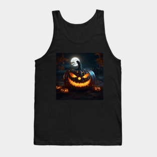 Halloween Jack O Lantern Pumpkin Tank Top